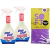 FEI FAN SET: 2x Profumatore Sgrassatore BIANCO, Profuma e Sgrassa Due Volte Di Più 600ml + Panno In Lattice SOFT Formato 30x30