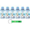 Beni Culinari 6x Chicco Sensitive Ammorbidente Concentrato Sweet Talcum, ideale per tutti i capi,ipoallergenico, senza coloranti, 30 lavaggi 750ml + Portachiavi Beni Culinari in Omaggio