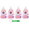 Beni Culinari 4x Chanteclair I Concentrati - Ammorbidente Concentrato, Fragranza Peonia e Magnolia, per Capi Morbidi e Profumati - 50Lavaggi 1Lt + Portachiavi Beni Culinari in Omaggio
