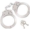 Generico Manette da gioco in acciaio inox, gioco di ruolo, oggetti di scena per il ballo, misura regolabile-A10