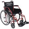 REMEDIA ONE Sedia a Rotelle Pieghevole Leggera ad Autospinta, 43 cm, Rossa