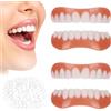Care Spring Mascherine Denti Cosmetici 2 Paia Dentiera Provvisoria, Protesi Dentale Sopra E Sotto Faccette Dentali Estetiche, Denti Finti Da Applicare Da Soli Per Uomini & Donne Sbiancamento Dei Denti