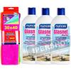 DC CASA Nuncas Set 3 Pezzi Glasnet Forte 500 Ml + Pacco Scorta 5 Panni In Microfibra 30X40Cm
