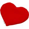 Giraffenland Cuscinetto a forma di cuore con semi di lino - 30 x 25 cm - Cotone Bio rosso - Cuscino termico