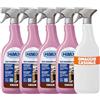 HiMiX Olè Essenza Ultra 750 ml - Profumatore Ambiente Ultra Concentrato 5 in 1 - Profuma, Igienizza, Deodorizza, Deterge e Spolvera con Azione Antistatica - Porpora (4 Unità)