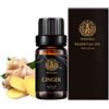 Aphrosmile Aromaterapia Zenzero Olio Essenziale, Aromaterapia Olio Essenziale Zenzero Profumo, 100% Puro Zenzero Profumo Olio Essenziale per Diffusore, Umidificatore, Massaggio 0,33 oz - 10ml