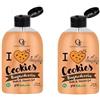 Generico Bagnoschiuma Set da 2, 4 o 8 Pezzi, 500 ml, Fragranze Cookies, Cocco e Cioccolato, Cheesecake, Latte e Miele (2 pezzi, COOKIES)