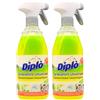 FEI FAN Sgrassatore Universale Spray Limone, Ideale Per Forni, Piastre Elettriche, Piani Di Lavoro, Cappe Aspiranti, Griglie, Affettatrici, Pentole e Pavimenti Particolarmente Sporchi 700ml (2 Spray)