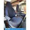 BREMER SITZBEZÜGE BREMER Coprisedili su misura Coprisedili Pilot Coprisedili compatibili con camper Camper Hymer Ducato conducente e passeggero WPL406 Set di coprisedili con cuciture nere/blu