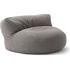 DS Produkte Lumaland Interior Line Pouf lounge - Divano pouf rotondo - Imbottitura da 320 l, 90 x 50 cm - Grigio chiaro