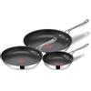 Tefal Jamie Oliver by Tefal E304S3 Set di 3 padelle Cook's Direct On da 20, 24 e 28 cm