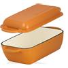 Mahlzeit Casseruola in ghisa Mahlzeit con coperchio smaltato, 4,8 litri, Sunny Orange, casseruola, teglia