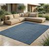 FashionHome GmbH Tappeto per interni ed esterni - Tappeto resistente alle intemperie per balcone, terrazza, giardino, soggiorno, cucina - Resistente ai raggi UV e all'acqua - Dimensioni 140 x 200 cm, blu
