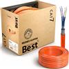 B.E.S.T. Germany Cavo di rete CAT 7, 200 metri, simplex, S/FTP, 10 Gbit/s, 1000 MHz, rame, LSZH, nero