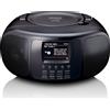 Lenco SCD-6000BK - Radio Internet portatile con DAB+/FM, Bluetooth®, lettore CD e ampio display a colori LCD - Nero