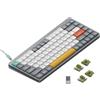 Nuphy Air75 V2 Tastiera meccanica sottile senza fili, LED RGB, QWERTY US, grigio lunare, interruttore Moss