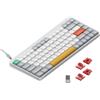 Nuphy Air75 V2 Tastiera meccanica sottile senza fili, QWERTY USA, Bluetooth 5.1 / 2.4 GHz, interruttore Cowberry bianco ionico