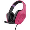 GXTrust Trust Gaming GXT 418P Rayne Cuffie da gioco leggere per PC Xbox PS4 PS5 Switch Mobile, driver da 50 mm, cavo da 2 m, connessione audio da 3,5 mm, cuffie over-ear con cavo, rosa