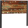 vidaXL Testiera 120 cm legno vecchio legno massiccio e ferro