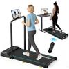 FunLife F1 tapis roulant pieghevole - pedana 3 in 1 (1-8 km/h) con maniglia, compatta e silenziosa per casa, ufficio, anziani e riabilitazione, blu