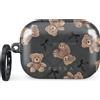 Burga Custodia protettiva per AirPods Pro 2, Burga BFF, grigia con orsacchiotti