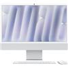 Apple iMac 24" Retina 4.5K, CPU Apple M4 a 8 core, GPU a 8 core, 16 GB di RAM, SSD da 256 GB, argento (2024)
