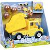 Blueys Set di gioco Bluey camion della spazzatura, personaggi Bluey & Bingo, 3 accessori, adesivi personalizzabili