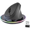 Perixx PERIMICE-719RX, mouse verticale ricaricabile senza fili, per destrimani