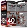 Udivita 40 Batterie Per Apparecchi Acustici Rayovac Extra 312. - 5 Blister da 8 Pile