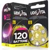 Udivita 120 Batterie per Apparecchi Acustici Misura 10 Gialle PR70 VARTA Zinco Aria Tensione Stabile Lunga Durata a Prova di Perdite Compatibili con Tutti i Dispositivi Made in Germany - 20 Blister da 6 Pile