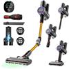 Zynet S9 Aspirapolvere Senza Fili, Scopa Elettrica Senza Fili 45000Pa/500W/45Min con Tubo Pieghevole e Supporto a Parete, Motore Brushless, per Peli di Animali Domestici, Tappeti e Pavimenti Duri