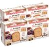 CAIYA 4X GrissinBon Le Fresche Biscottate Integrali Fette Biscottate con 100% Farina Integrale in Porzioni Salva Freschezza 250g