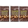 MENDOSA Galbusera Cereali G, Biscotti Integrali Farciti con Crema Gianduia Nero, 250 g, Confezione da 3