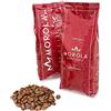 Morola Caffè in Grani - Miscela Morola Rosso - Sacchetto da 1000g - Confezione da 1Kg con Valvola Monodirezionale per una Migliore Conservazione