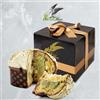 Generico Panettone artigianale al pistacchio farcito con 300 gr di crema al pistacchio 1 kg Oro delle Muse | Prodotto di alta pasticceria