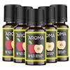 my AROMA myAROMA Flavour Drops - Mela rossa 5 x 10 ml, senza zucchero, senza calorie e vegano, aroma alimentare naturale senza coloranti artificiali per cottura, cibo e bevande, n. 63