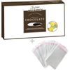 Doni Bomboniere Kit Confezione 1Kg Lenti/Smarties Gusto Cioccolato Ricoperti Multicolor + 50 pz Bustine Portaconfetti Trasparenti per Battesimo Nascita Compleanno Anniversario Made in Italy