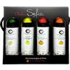 DOSICILY.COM - Gioielli al pistacchio - Confezione da 400 ml regalo di Condimenti a Base Di Olio Extravergine Di Oliva Aromatizzato e Agrumati, Pistacchio, Limone, Arancia e Mandarino..