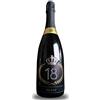 Swart - Idea regalo per compleanno 18 anni - Bottiglia Tanti Auguri da 0,75L - Etichetta personalizzata con autentici cristalli - spumante Italiano di alta qualità