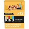 Foodist BE-KIND Barretta al Gusto di Mandorle Tostate, Miele e Sale Marino, Snack senza Glutine, 1 Confezione x 12 Barrette da 40 g