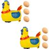 Geonoy Gallina che depone le uova, Gallina elettrica che depone le uova, Giocattolo Creativo di Pollo con Ruote universali, Giocattoli educativi da Passeggio Ornamenti