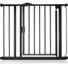 Safetots Cancelletto per Scale a Pressione con Chiusura Automatica, 89,4cm - 96,4cm, Nero Opaco, Cancelletto a Chiusura Automatica per Bambini, Barriera di Sicurezza per Bambini