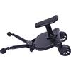 DGJMuu Passeggino con sedile, pedana, universale, design a due ruote a 360°, accessori per passeggino, adatto per ogni passeggino (nero)