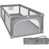 MS BabyWorld - Box Bambini XL OXFORD - 180x120 cm | Recinto per neonati pieghevole | Area giochi sicura con porticine e finestre a rete | Con ventose | Montaggio Facile (180 x 120 cm)