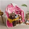 Fansu Doppio Coperta Flanella per Lettino Grande Morbide Bimbo Copertine Letto Caldo Coperte Neonato Asilo per Bambini Ragazzi Ragazze (100x140cm,Rosa)