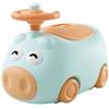 AZIAMOR 6203 Vasino Piggy Con Volante Interattivo, Verde, 40 x 26 x 29 cm