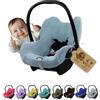 BambiniWelt by Rafael K. Rivestimento estivo in spugna [rivestimento protettivo per ovetto] seggiolino auto compatibile con Maxi Cosi Cabrio Fix + imbottitura per cintura (grigio chiaro + GP)