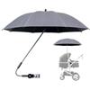 CAMEIRGOU Ombrellino Per Passeggino Universale Con Protezione Anti UV 50+, Ombrellone Per Passeggino Ombrello Universale Con Morsetto Regolabile, Ombrello Con Clip Per Carrozzina E Passeggino (grigio)