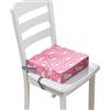 FANSU Rialzo da Sedia per Bambini, Cartone Animato Gatto Comodo e Smontabile Cuscino Seduta per Sedia Cuscino Alzasedia con Cinghie Lavabile per Seggioloni Alza Sedia (32x32x8cm,Rosa)