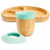 Munchkin Bambou Piatto Diviso, Piatto per bambini con scomparti, ottimo per lo svezzamento, Piatto con ventosa per bebe e bambini da 6 Mesi in su, Senza BPA